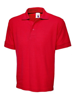 Uneek - Unisex Poloshirt - Reactive Dyed - Red - Size 2XL