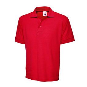 Uneek - Unisex Poloshirt - Reactive Dyed - Red - Size 2XL