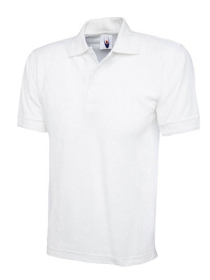 Uneek - Unisex Poloshirt - Reactive Dyed - White - Size XS