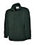 Uneek - Unisex Premium 1/4 Zip Micro Fleece Jacket - Half Moon Yoke - Bottle Green - Size XS