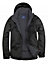 Uneek - Unisex Premium Outdoor Jacket - Main Fabric: 100% Polyester Waterproof Coated Fabr - Black/Grey - Size 2XL