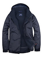 Uneek - Unisex Premium Outdoor Jacket - Main Fabric: 100% Polyester Waterproof Coated Fabr - Navy - Size 2XL