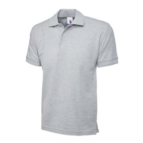 Uneek - Unisex Premium Poloshirt - 50% Polyester 50% Cotton - Heather Grey - Size 2XL