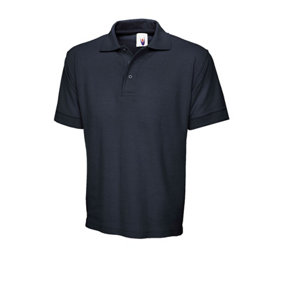 Uneek - Unisex Premium Poloshirt - 50% Polyester 50% Cotton - Navy - Size L