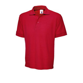 Uneek - Unisex Premium Poloshirt - 50% Polyester 50% Cotton - Red - Size 2XL