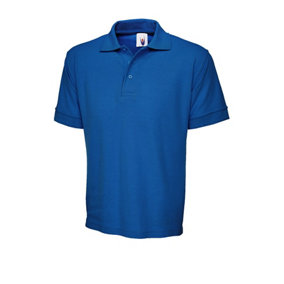 Uneek - Unisex Premium Poloshirt - 50% Polyester 50% Cotton - Royal - Size 2XL