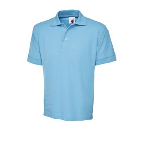 Uneek - Unisex Premium Poloshirt - 50% Polyester 50% Cotton - Sky - Size 2XL