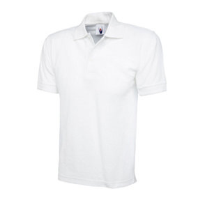 Uneek - Unisex Premium Poloshirt - 50% Polyester 50% Cotton - White - Size 2XL