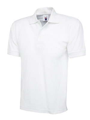 Uneek - Unisex Premium Poloshirt - 50% Polyester 50% Cotton - White - Size XL