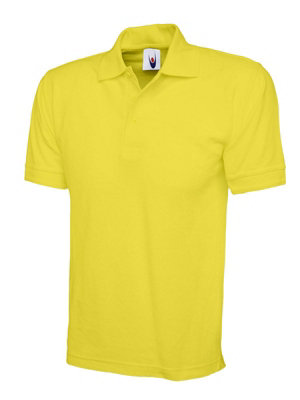 Uneek - Unisex Premium Poloshirt - 50% Polyester 50% Cotton - Yellow - Size XS