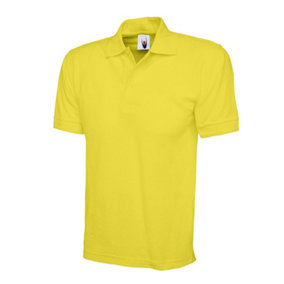 Uneek - Unisex Premium Poloshirt - 50% Polyester 50% Cotton - Yellow - Size XS