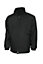 Uneek - Unisex Premium Reversible Fleece Jacket - Full Self Coloured Zip with Zip Puller - Black - Size 3XL
