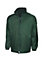 Uneek - Unisex Premium Reversible Fleece Jacket - Full Self Coloured Zip with Zip Puller - Bottle Green - Size L