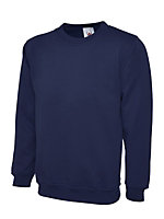 Uneek - Unisex Premium Sweatshirt/Jumper - 50% Polyester 50% Cotton - French Navy - Size L