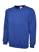Uneek - Unisex Premium Sweatshirt/Jumper - 50% Polyester 50% Cotton - Royal - Size 2XL