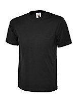 Uneek - Unisex Premium T-shirt - Reactive Dyed - Black - Size XL