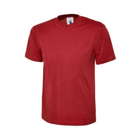 Uneek - Unisex Premium T-shirt - Reactive Dyed - Red - Size M