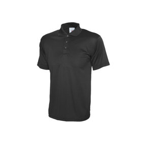 Uneek - Unisex Processable Poloshirt Black - Size L