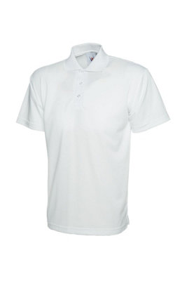 Uneek - Unisex Processable Poloshirt White - Size 3XL