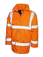 Uneek - Unisex Road Safety Jacket - Conforming to 89/686/EEC Directive - Orange - Size 2XL