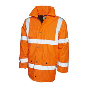 Uneek - Unisex Road Safety Jacket - Conforming to 89/686/EEC Directive - Orange - Size 3XL