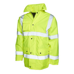 Uneek - Unisex Road Safety Jacket - Conforming to 89/686/EEC Directive - Yellow - Size XS