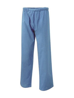 Uneek - Unisex Scrub Trouser - 65% Polyester 35% Cotton - Hospital Blue - Size XS