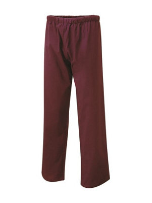 Uneek - Unisex Scrub Trouser - 65% Polyester 35% Cotton - Maroon - Size 2XL