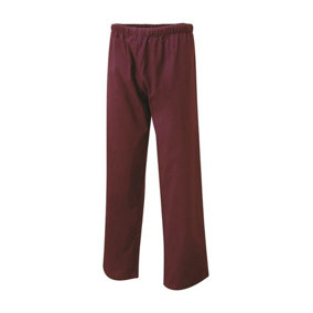 Uneek - Unisex Scrub Trouser - 65% Polyester 35% Cotton - Maroon - Size L