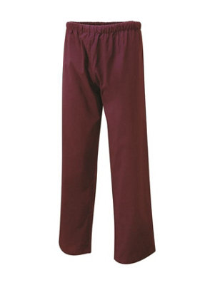 Uneek - Unisex Scrub Trouser - 65% Polyester 35% Cotton - Maroon - Size XL