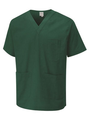 Uneek - Unisex Scrub Tunic - 65% Polyester 35% Cotton - Bottle Green - Size M