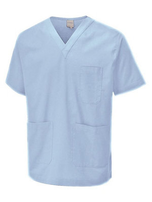 Uneek - Unisex Scrub Tunic - 65% Polyester 35% Cotton - Sky - Size 4XL