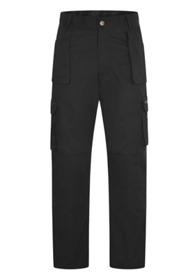 Uneek - Unisex Super Pro Trouser Regular - 65% Polyester - Black - Size 32