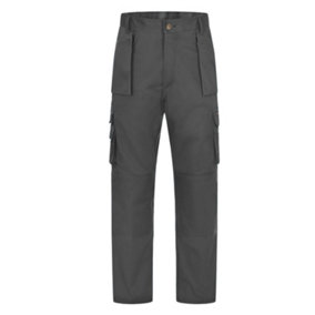 Uneek - Unisex Super Pro Trouser Regular - 65% Polyester - Grey - Size 28