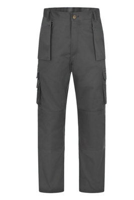Uneek - Unisex Super Pro Trouser Regular - 65% Polyester - Grey - Size 48