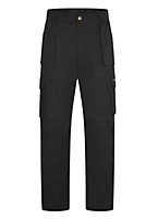 Uneek - Unisex Super Pro Trouser Short - 65% Polyester 35% Cotton - Black - Size 46