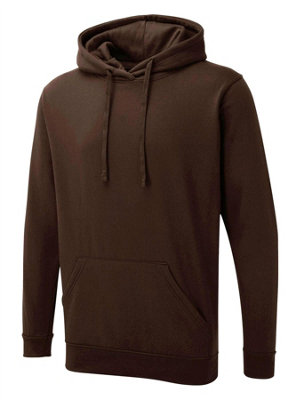 Uneek - Unisex The UX Hoodie - Reactive Dyed - Brown - Size XS