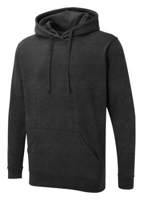 Uneek - Unisex The UX Hoodie - Reactive Dyed - Charcoal - Size 2XL