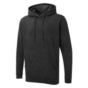 Uneek - Unisex The UX Hoodie - Reactive Dyed - Charcoal - Size XS