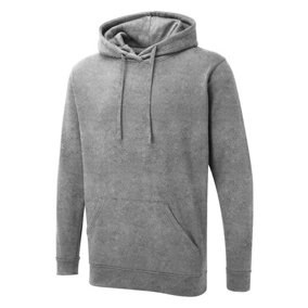 Uneek - Unisex The UX Hoodie - Reactive Dyed - Heather Grey - Size L