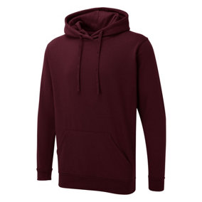 Uneek - Unisex The UX Hoodie - Reactive Dyed - Maroon - Size 3XL