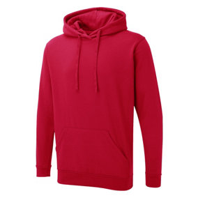Uneek - Unisex The UX Hoodie - Reactive Dyed - Red - Size L