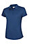 Uneek - Unisex Ultra Cool Poloshirt - 100% Polyester Textured Breathable Fabric with Wic - Royal - Size L