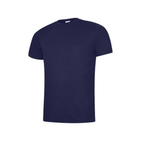 Uneek - Unisex Ultra Cool T Shirt - 100% Polyester Textured Breathable Fabric with Wic - Navy - Size L