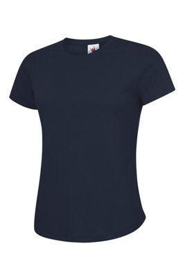 Uneek - Unisex Ultra Cool T Shirt - 100% Polyester Textured Breathable Fabric with Wic - Navy - Size M