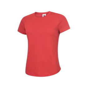 Uneek - Unisex Ultra Cool T Shirt - 100% Polyester Textured Breathable Fabric with Wic - Red - Size L