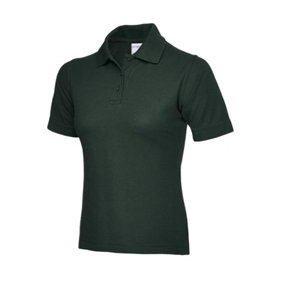 Uneek - Unisex Ultra Cotton Poloshirt - 100% Ring Spun Combed Cotton - Bottle Green - Size L