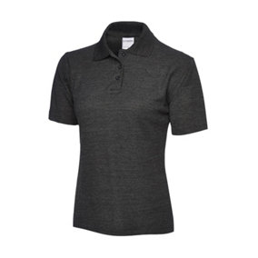 Uneek - Unisex Ultra Cotton Poloshirt - 100% Ring Spun Combed Cotton - Charcoal - Size M