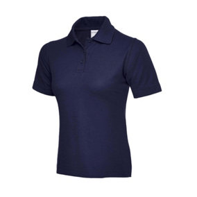 Uneek - Unisex Ultra Cotton Poloshirt - 100% Ring Spun Combed Cotton - French Navy - Size L