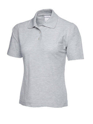 Uneek - Unisex Ultra Cotton Poloshirt - 100% Ring Spun Combed Cotton - Heather Grey - Size S